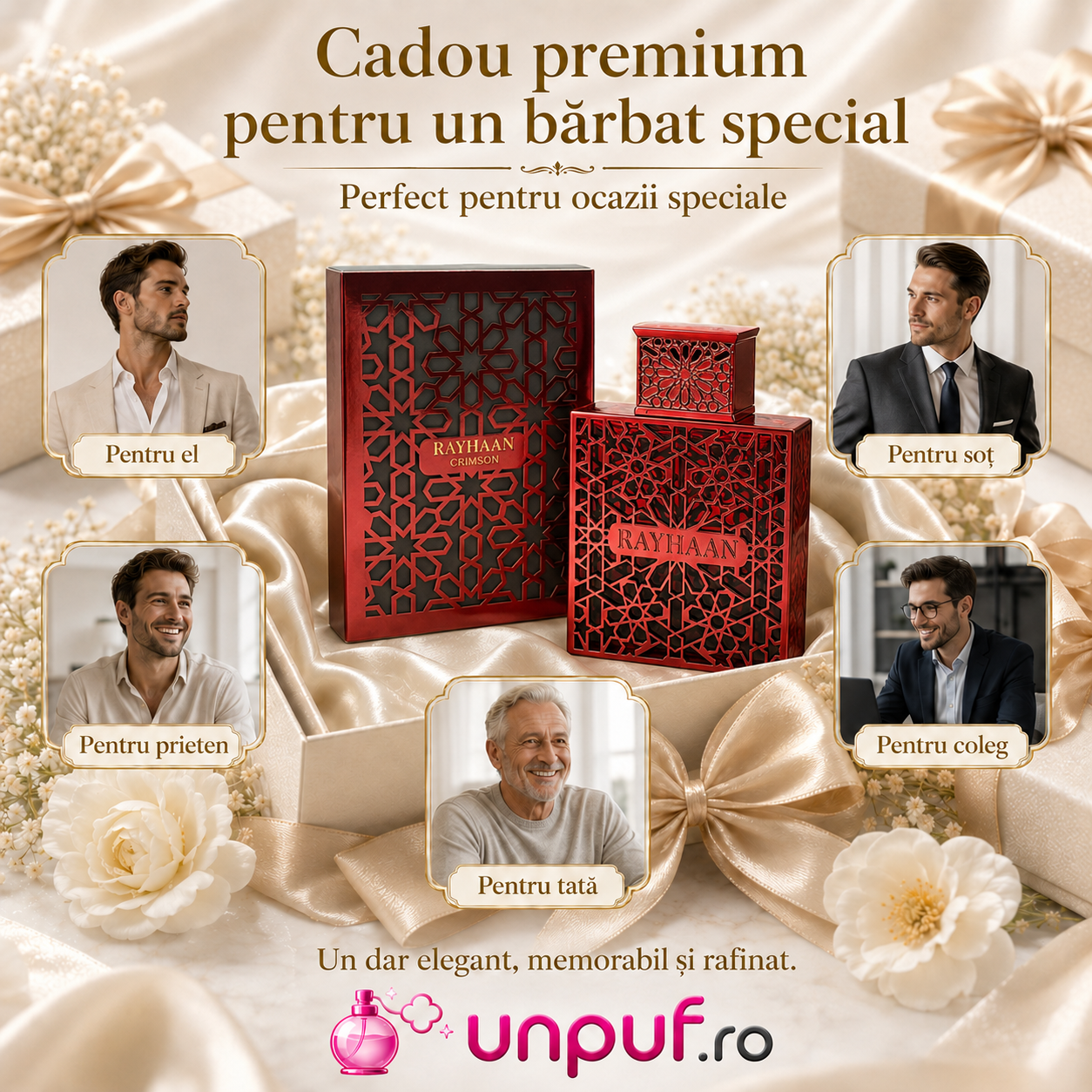 Rayhaan Crimson parfum Arăbesc cadou premium pentru soț, tată, prieten, coleg sau bărbat special